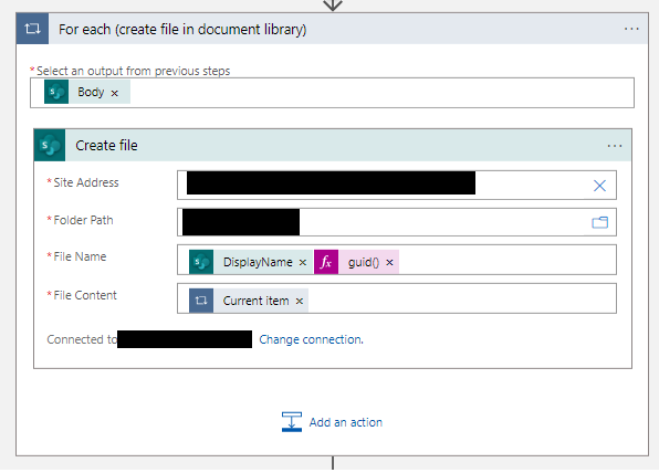 Copy and Rename files from list item to document library with Azure ...