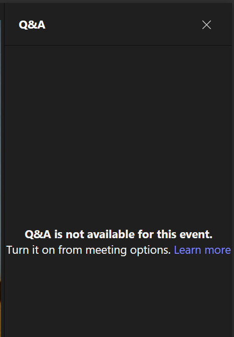 Webinar Q&A Not Working - Microsoft Q&A