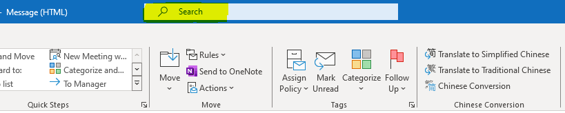 Search current email text in New Outlook interface - Microsoft Q&A