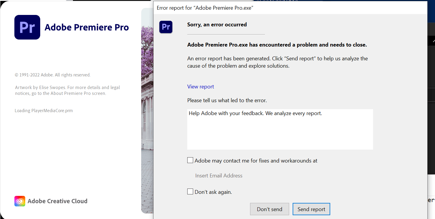 Cannot open Adobe Premer Pro and Adobe tech support request me to ...