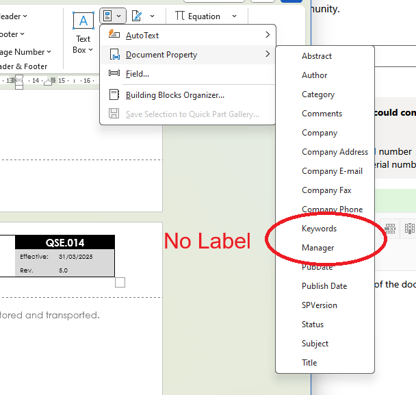 Missing Label option for documents in sharepoint - Microsoft Q&A