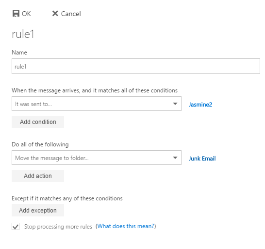 Inbox rules not working for aliases - Microsoft Q&A