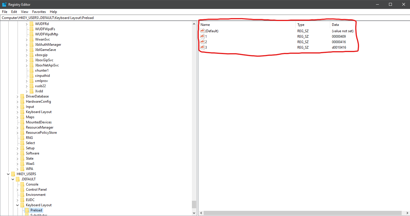 2 keyboard layouts keep appearing even they aren't the preferred ...
