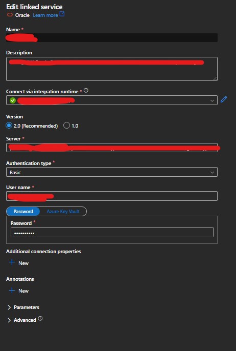 Update Oracle Connection version 2.0 from 1.0 - Microsoft Q&A