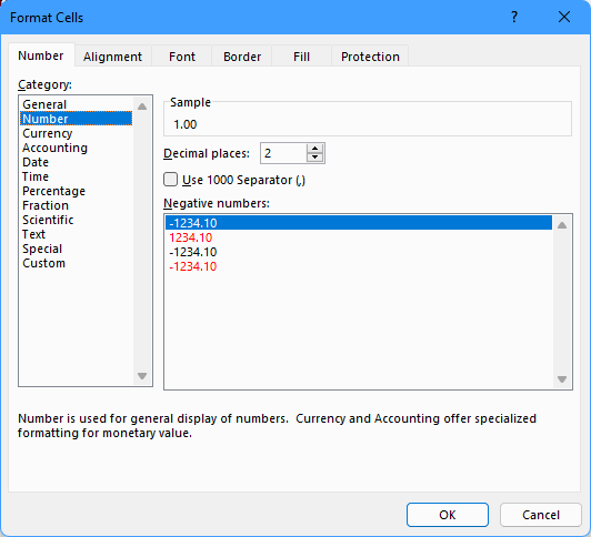 number format red negative - Microsoft Q&A