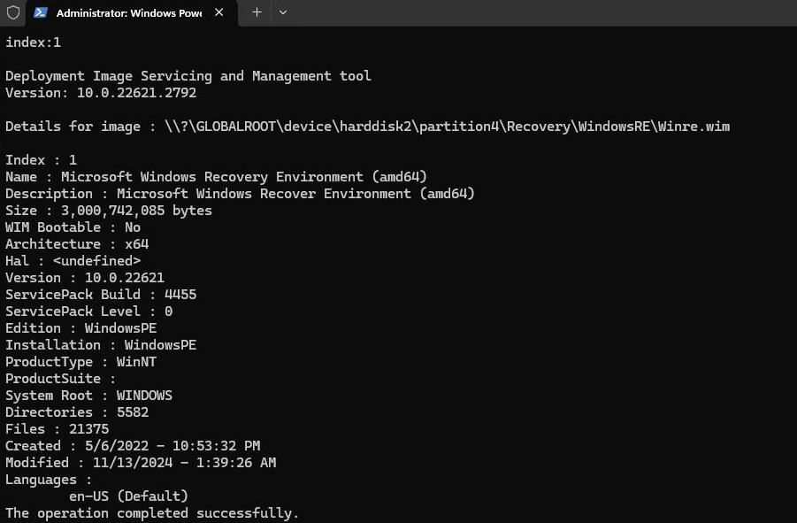 KB5042562 0xc000000f errors: Safe Mode & Recovery Environment
