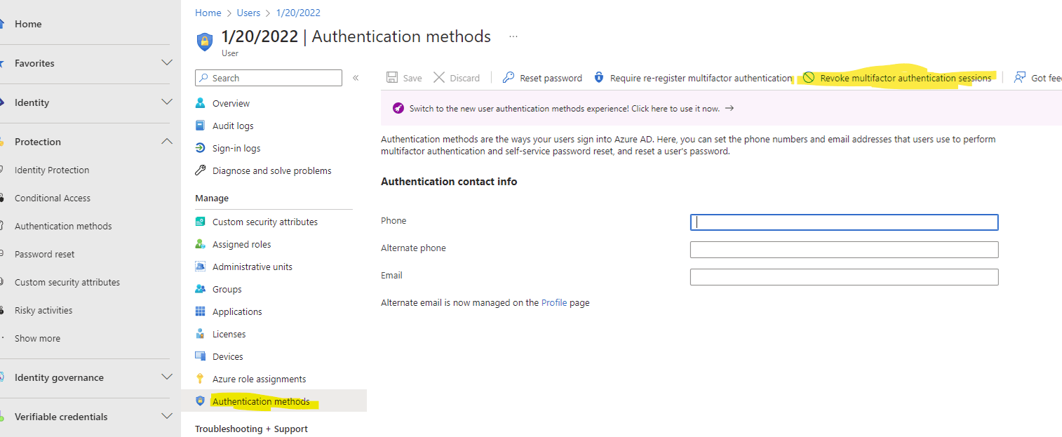 New User prompted to setup Microsoft Authenticator App - When disabled ...