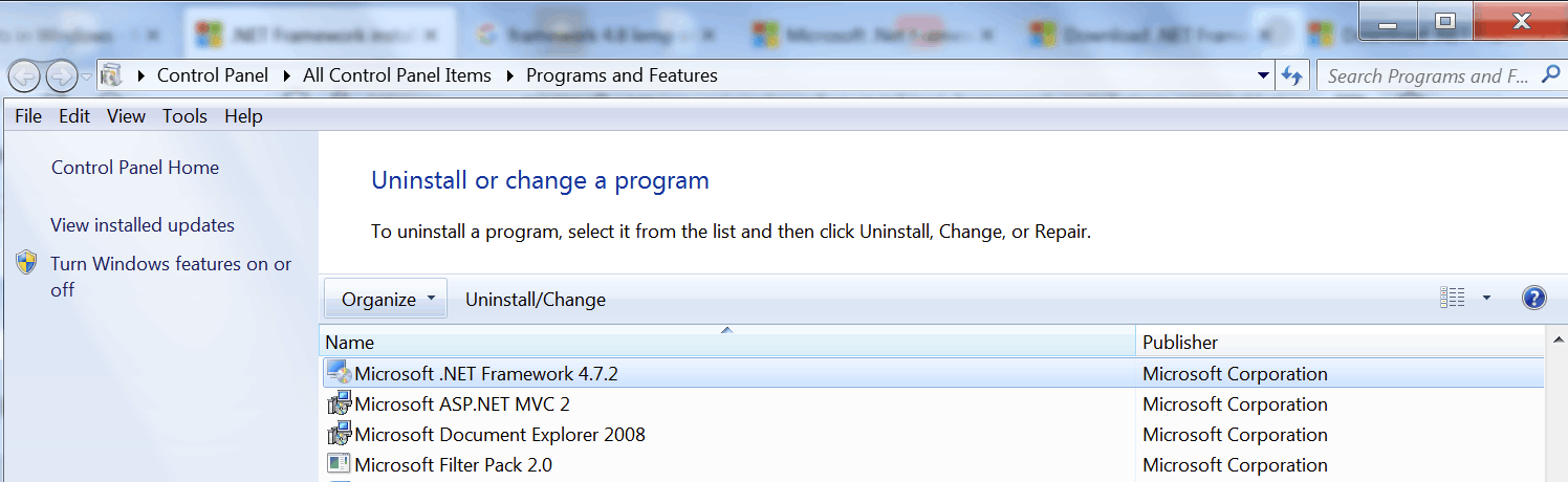 .NET Framework installation error - Microsoft Q&A