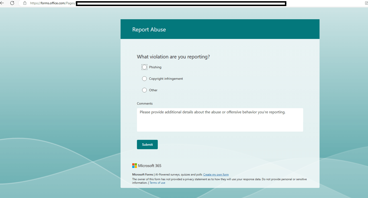 Feedback form doesn't reload when you press back: - Microsoft Q&A