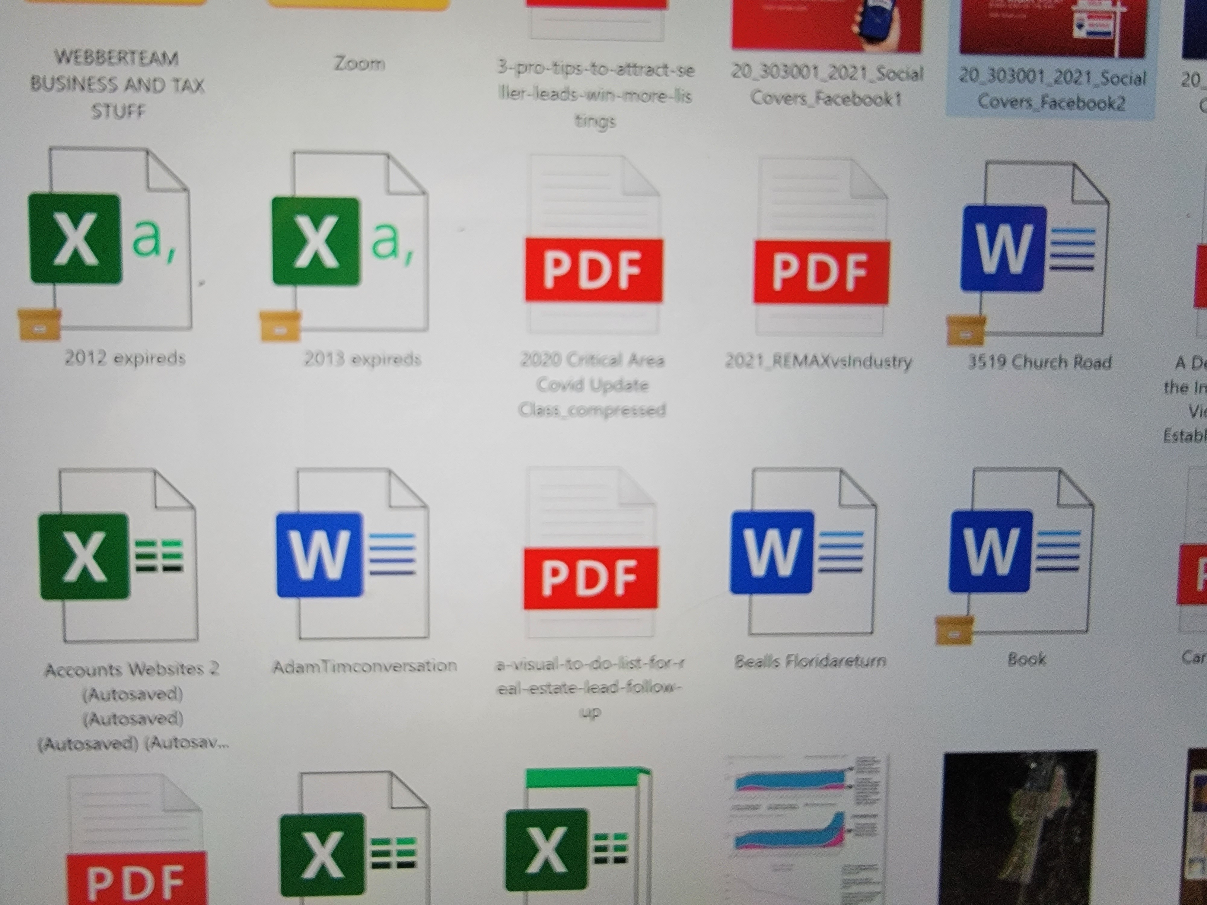 An orange icon appears on all document icons for word, excel, that are ...