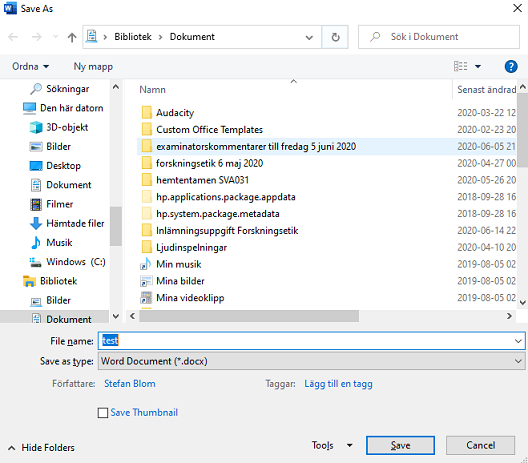 "Save as" isn't automatically using the existing file name - Microsoft Q&A
