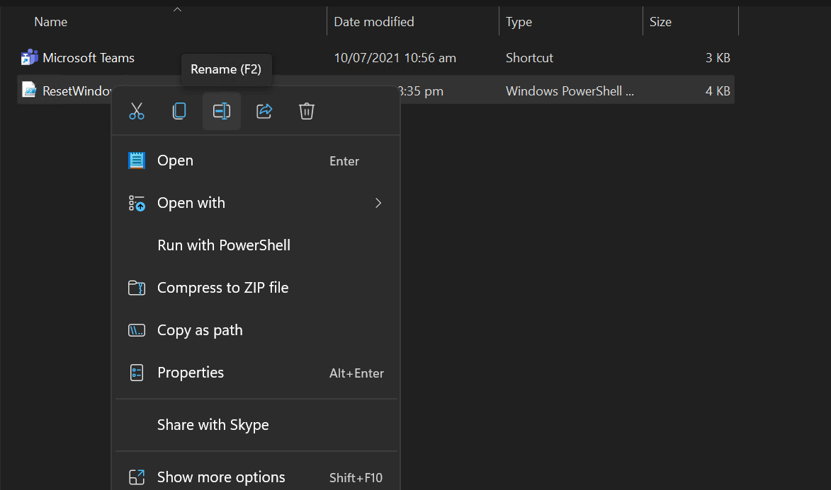 Windows 11 - Move file rename back to initial right-click. - Microsoft Q&A