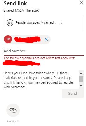 OneDrive Error "Following emails are not Microsoft accounts ...