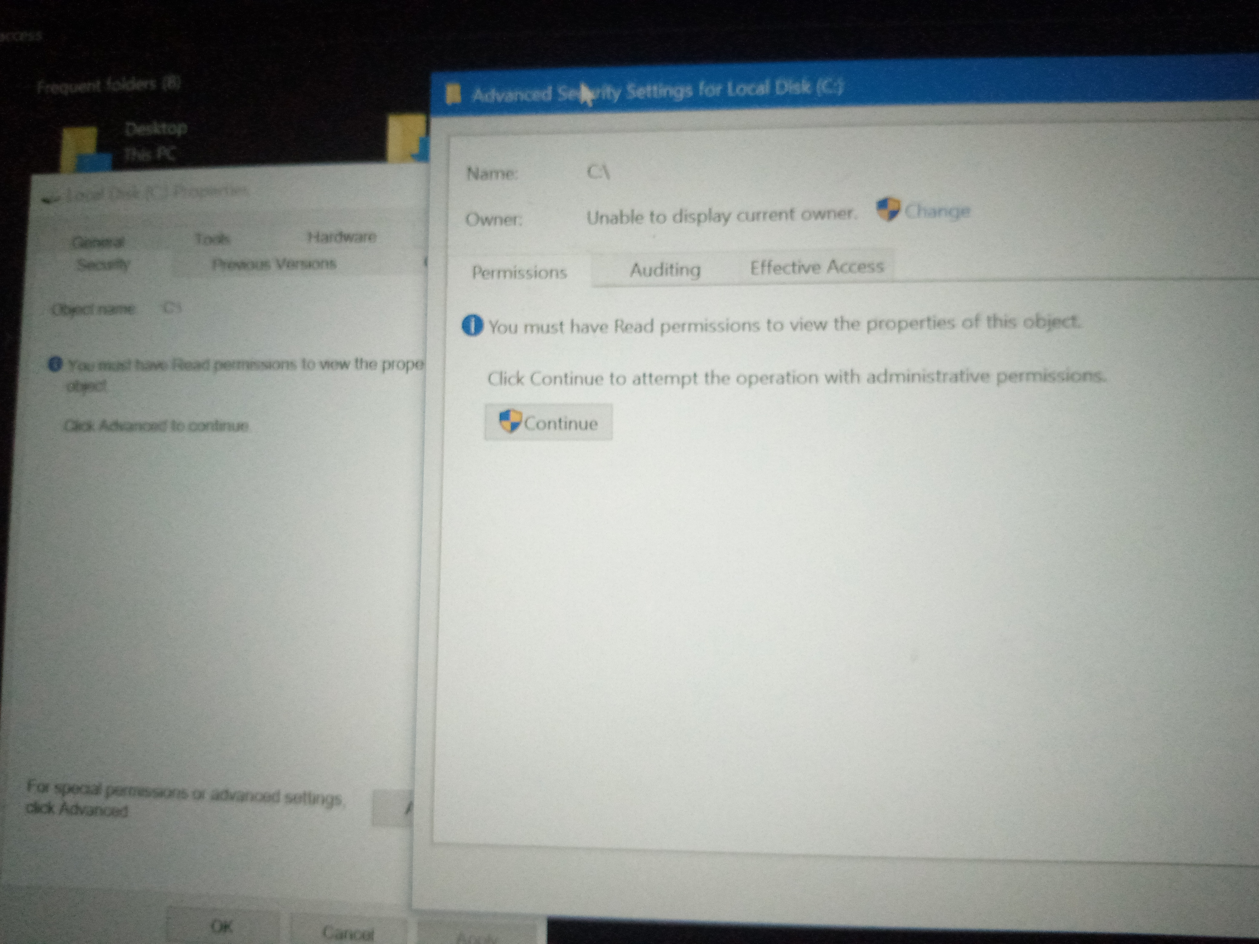 C:\ is not accessible - Microsoft Q&A