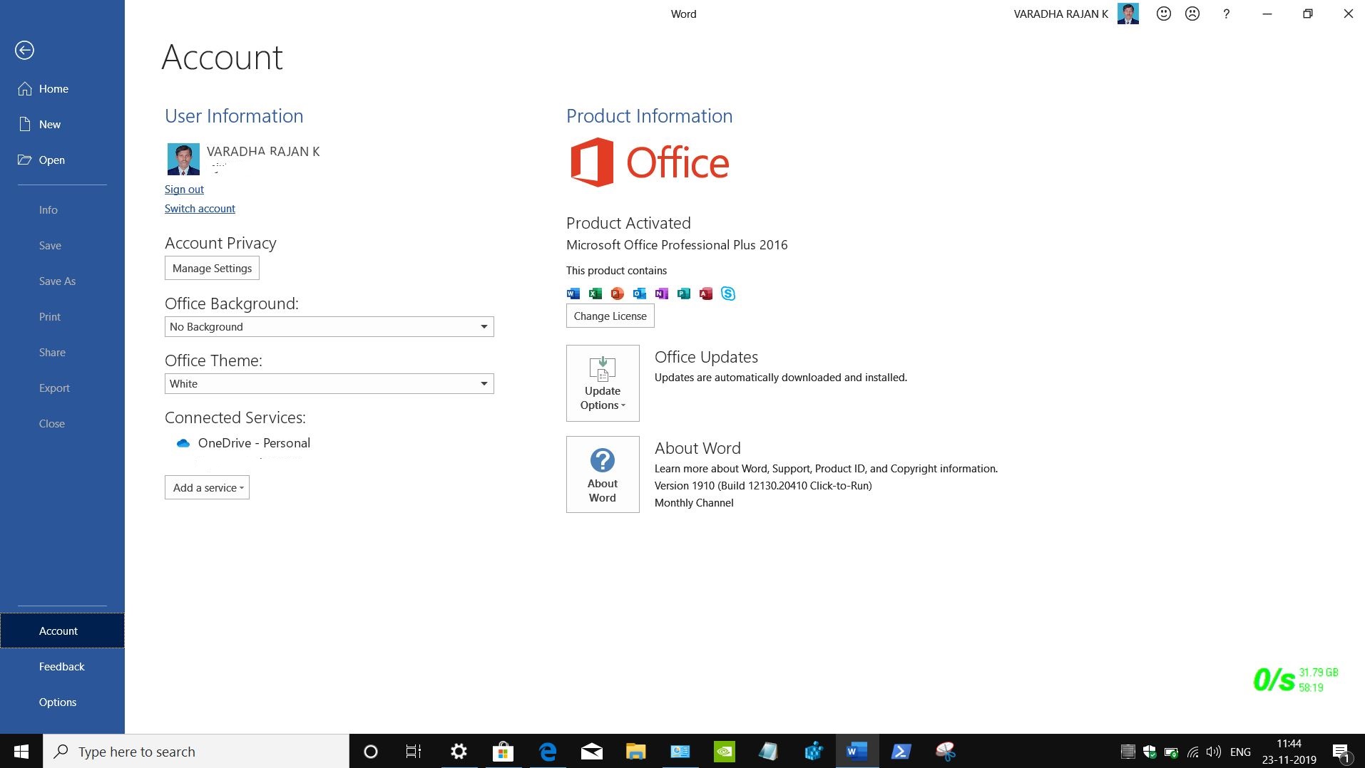dynabook① windows10 office2016 Microsoft Released Office2016 Update v1910 (build 12130.20410