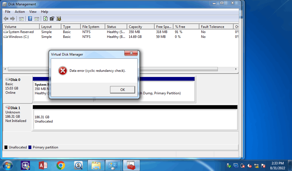 SSD found locked after aborted amidst Windows 10 installation ...