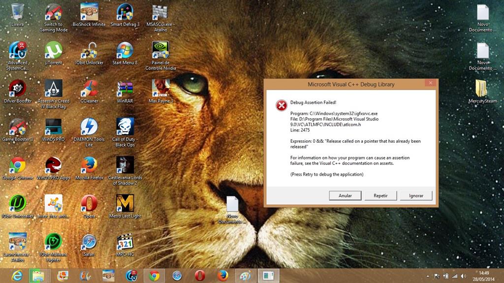 Microsoft Visual c++ Debug Library when i use the right click on ...