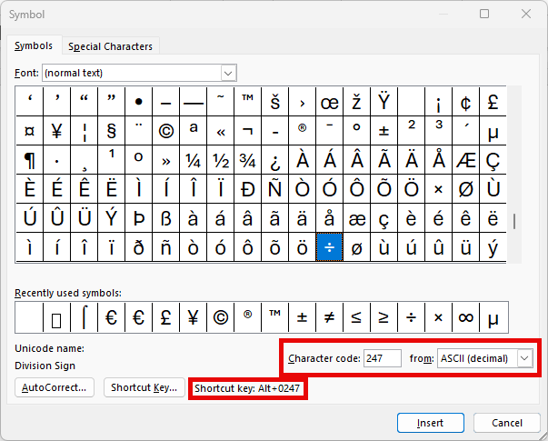 ÷ @ # ¥ :\ * are what numbers - Microsoft Q&A