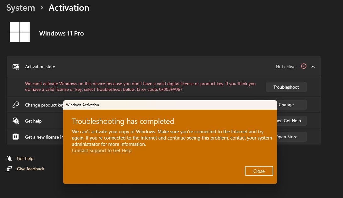 Activate Windows 11 Pro with key of Windows 10 Pro - Microsoft Q&A