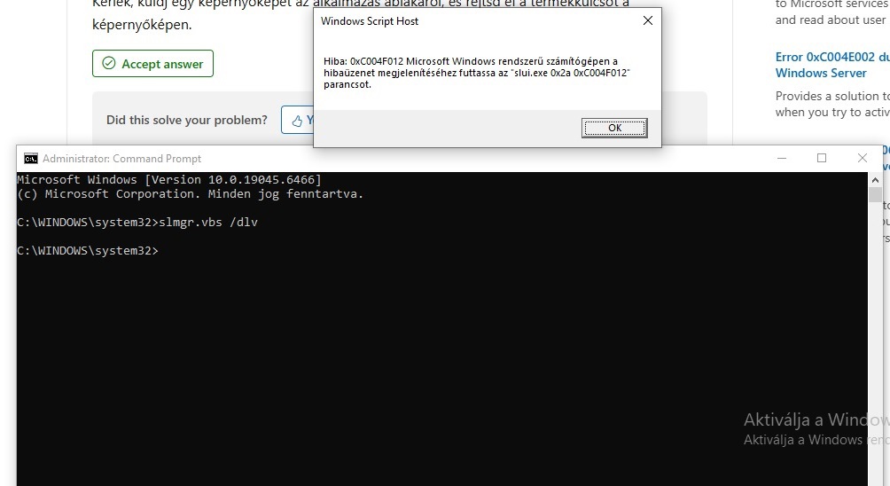slmgr.vbs dlv hibaüzenet