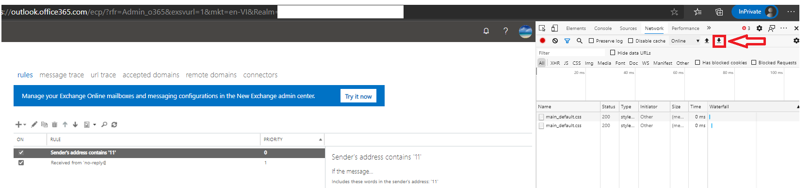 Unable to access Exchange Admin Center - Rules - Microsoft Q&A
