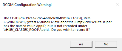 DCOM Configuration Warning - Microsoft Q&A