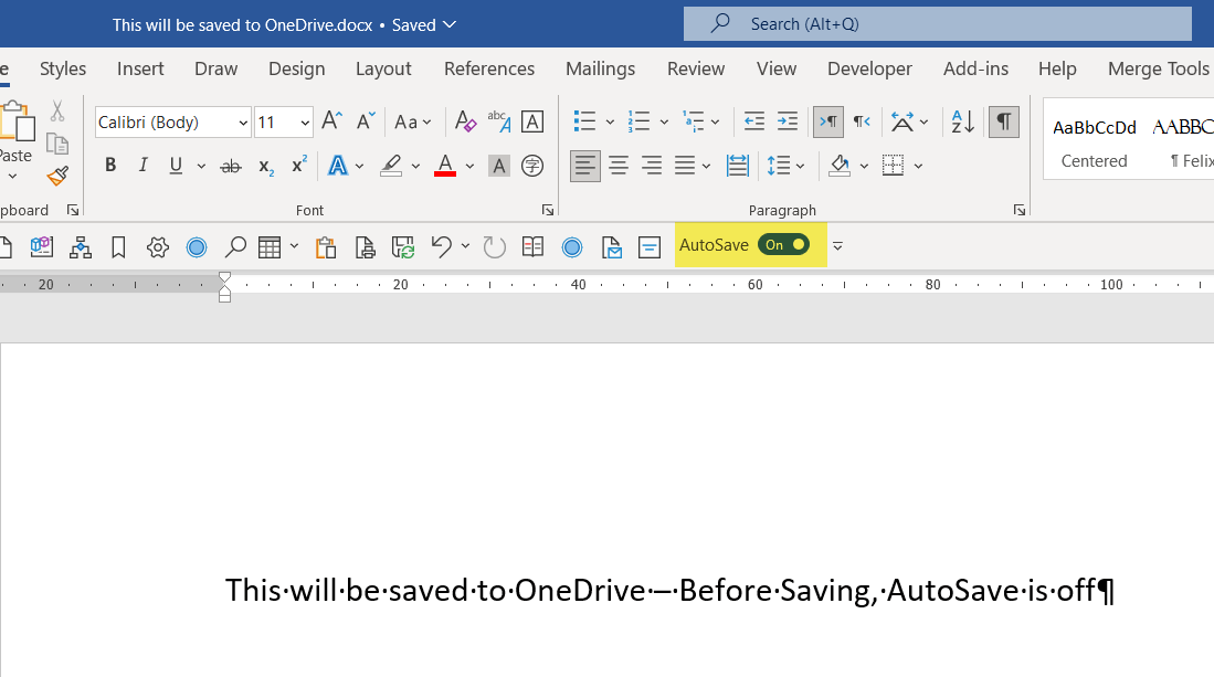 Autosave isn't available - Microsoft Q&A