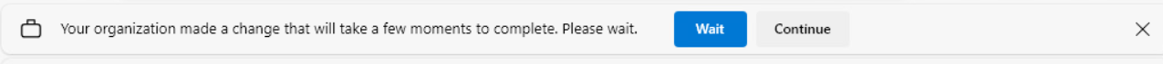 How to disable the top banner in MS Edge "Your organization made a ...