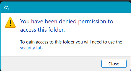 cannot open z drive - Microsoft Q&A