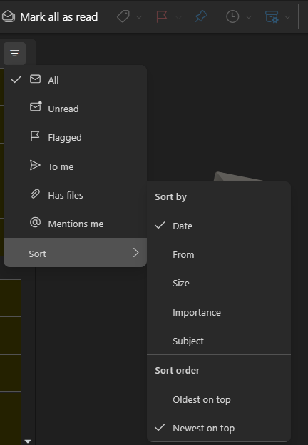 new out look; how to make the follow up folder sorted based on due ...