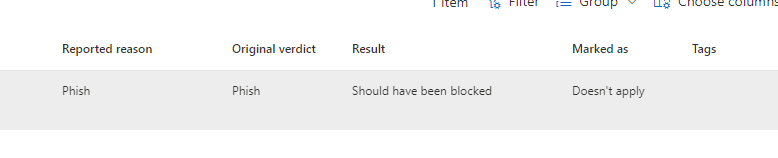 User reported email as malware. It was in the junk folder and reported ...