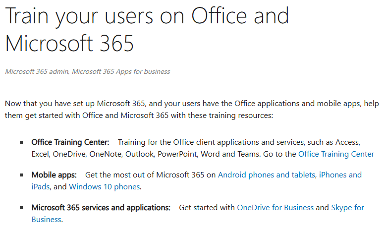 I wanted to get staff training for school to use Microsoft office more ...