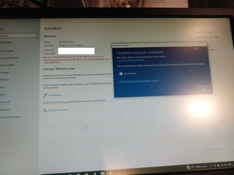Error 0x803fa067 re-activation Windows 10 Pro - Microsoft Q&A