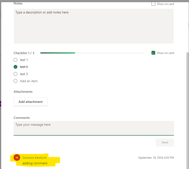 Planner Comments Not Appearing After Submission - Microsoft Q&A