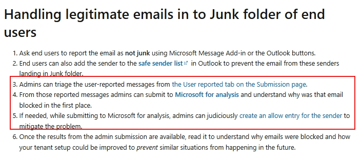 Outlook emails from an email I own in my organization going to junk no ...