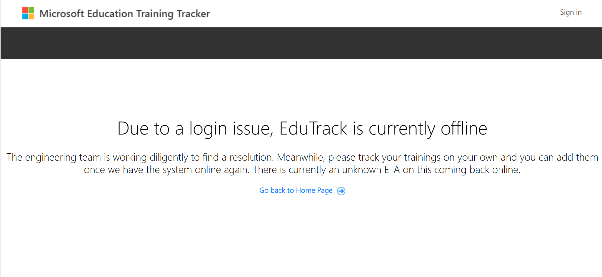 edutrack down