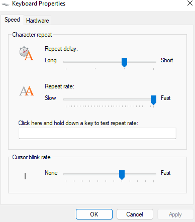 Cannot quickly double-press keys on keyboard - Microsoft Q&A
