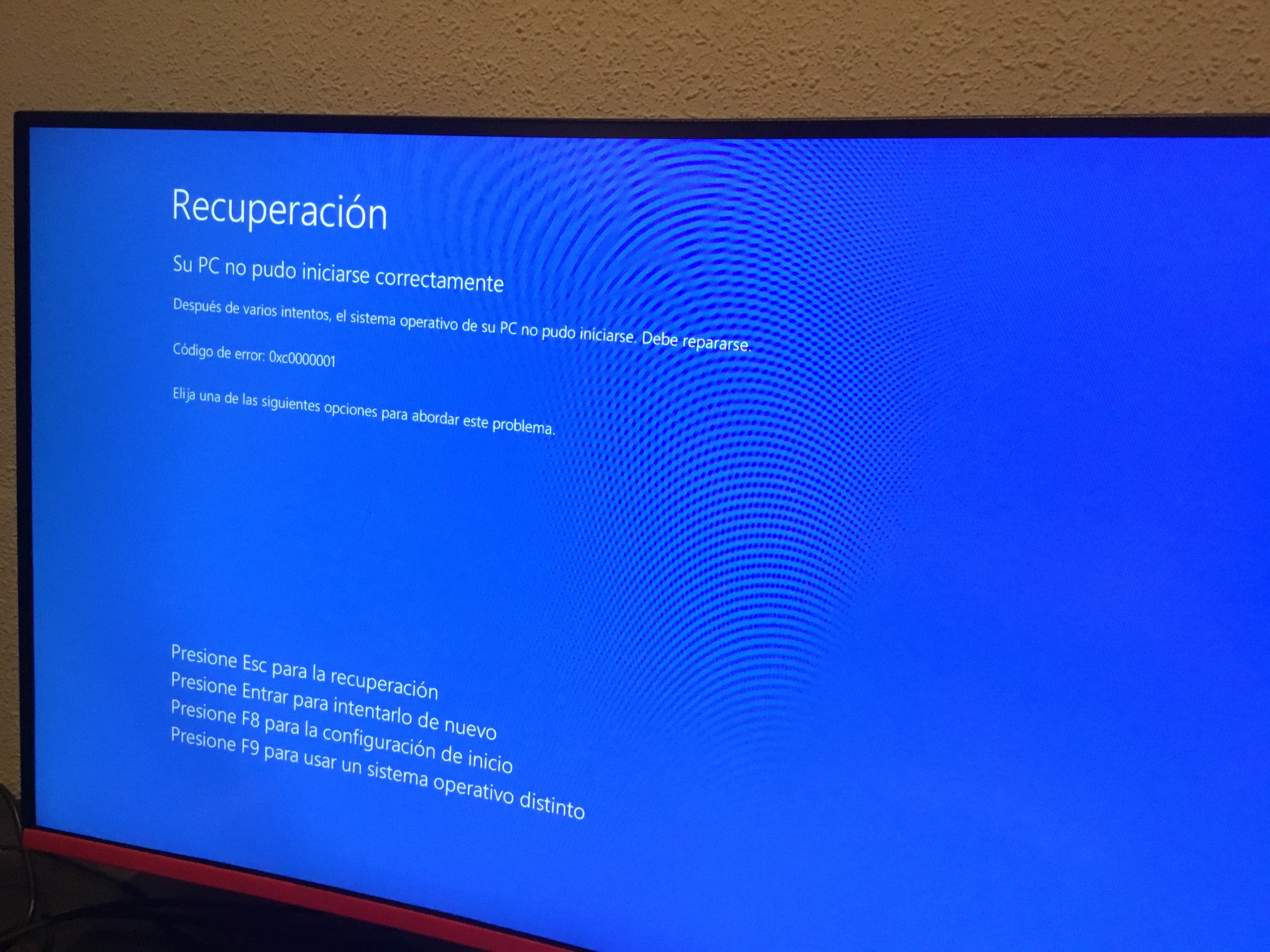 Pc enters in a recovery mode loop and when trying to restore system it ...