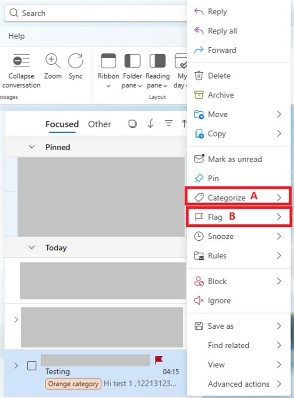 How can you sort by subject when highlighted on an email in outlook ...