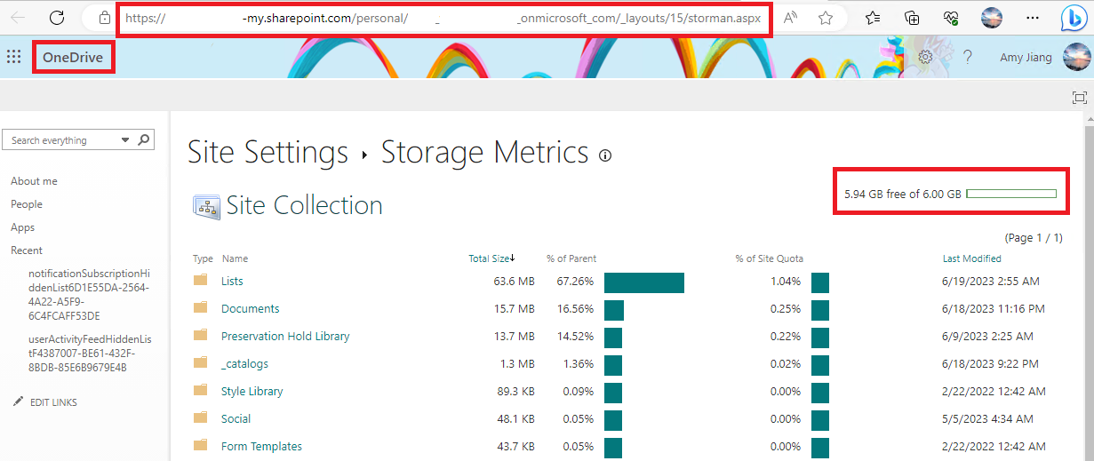SharePoint Online is out of storage space - for undefined OneDrive Site ...