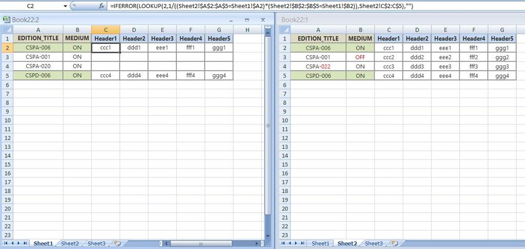 Which function do i need to use in excel to cross reference data from ...