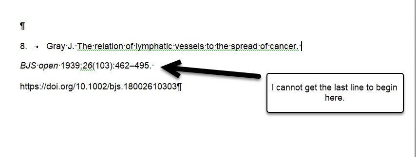 Word won't let me separate two lines - Microsoft Q&A