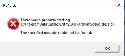 RunDLL There was a problem starting xxx The specified module could not ...