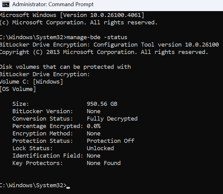 I cannot get a BitLocker recovery key - Microsoft Q&A