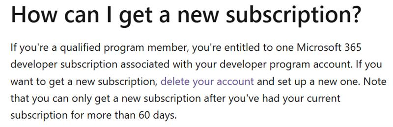Request to remove deleted Microsoft 365 Developer Program account ...