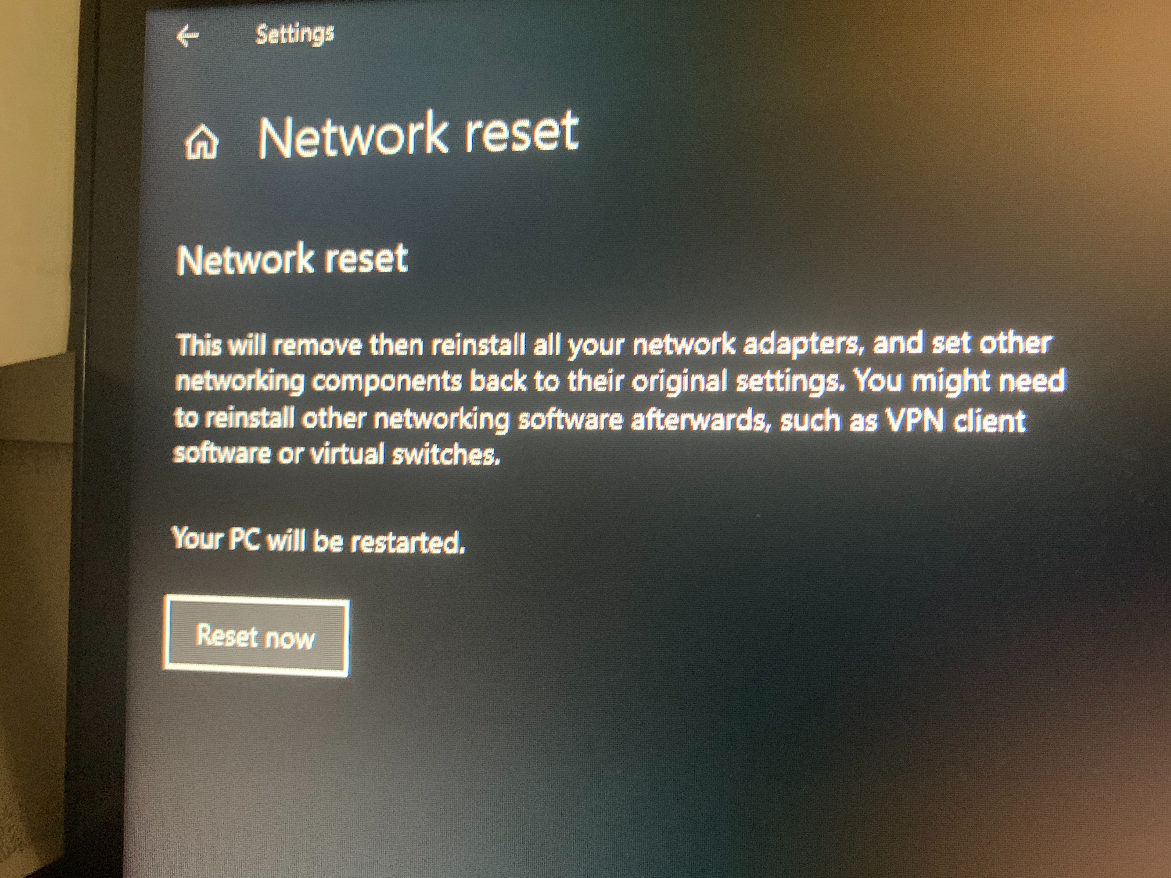 Network and Internet menu crashes - Microsoft Q&A
