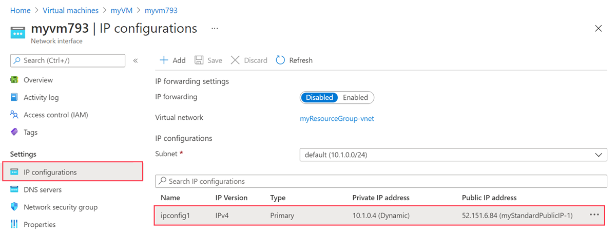 Select the ipconfig to change the IP address.