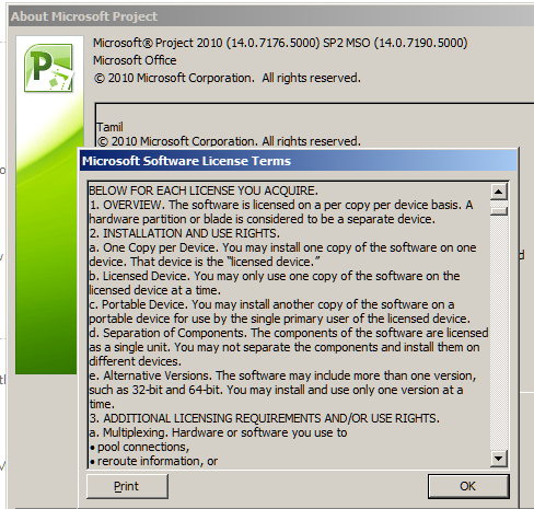 Project Standard 2010 Product Key - Microsoft Q&A