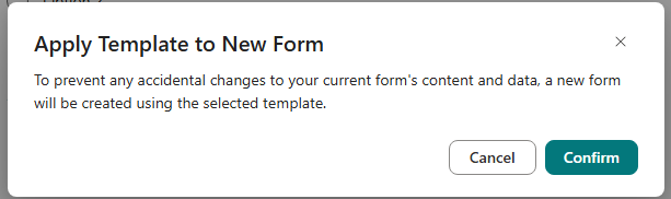 Restore my form - template overwrite - Microsoft Q&A