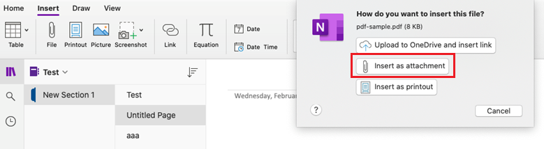 Inserted pdfs not displaying in OneNote - Microsoft Q&A